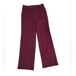 Cider Wide Leg Corduroy Pants Size Small Wine Color High Rise